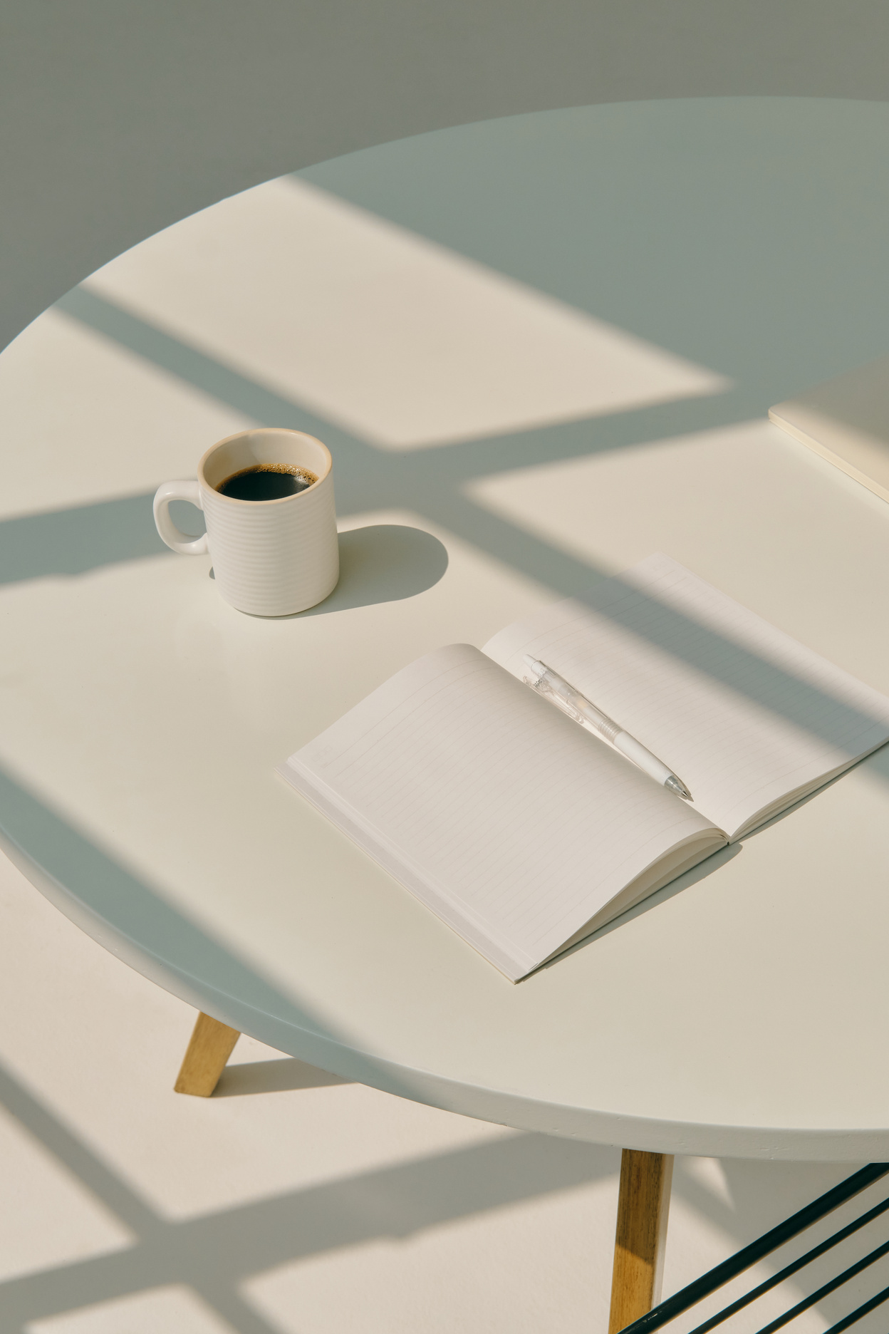 Mindfulness Practices Coffee and Journal on Table